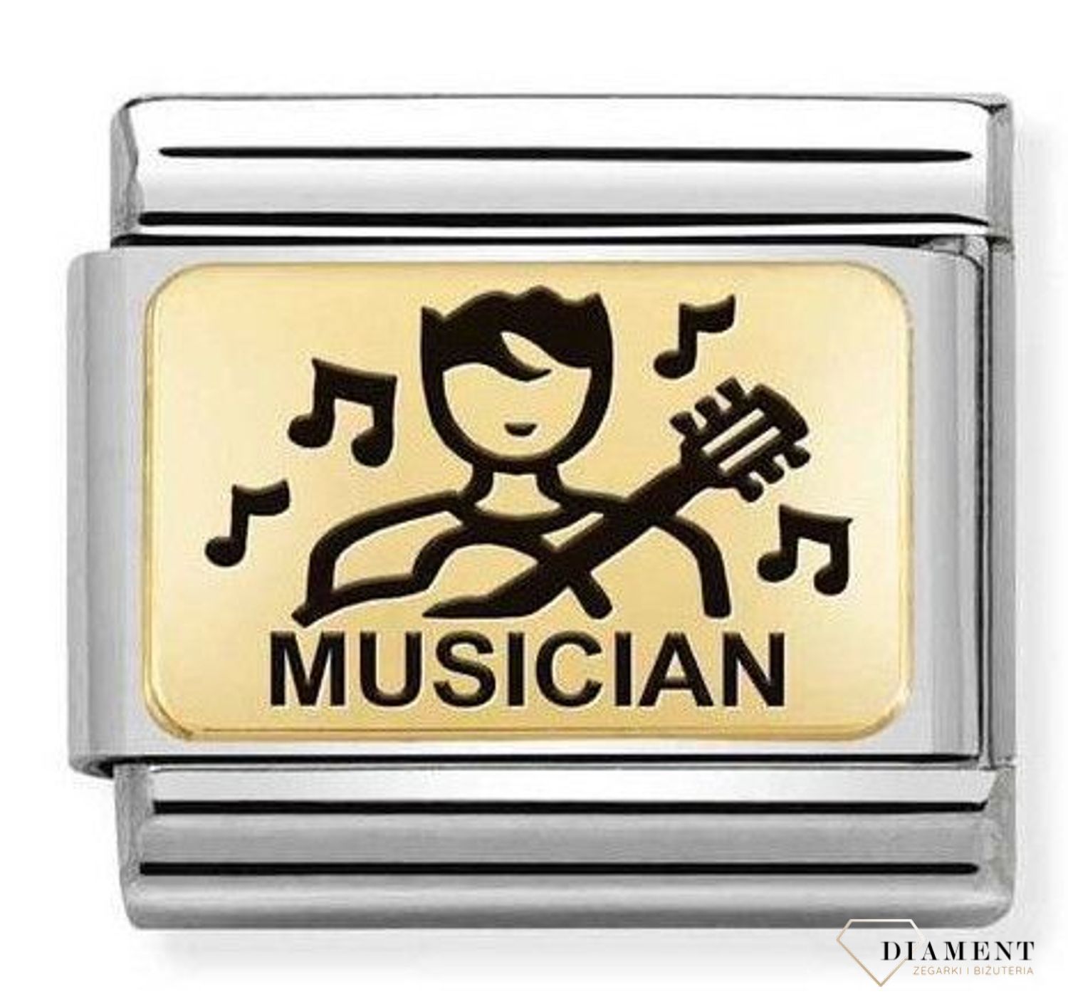 Nomination Link 18K zawieszka złoto 'Muzyk' 030166 11 ✓ Zawieszki Nomination ✓ Wyjątkowy prezent ✓ Nomination ✓ Bransoletka Nomination ✓ Bransoletka ze stali ✓ Gwarancja najniższej cen.jpg